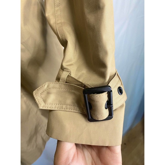 Michael Kors Women 5 Button Belted w/o Belt Collared Trench Coat Jacket Size XS - Picture 4 of 5